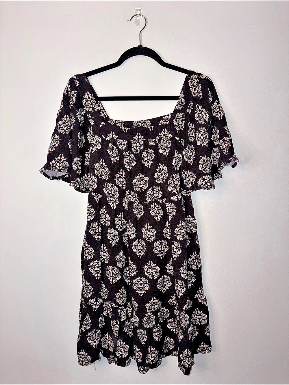 maurices Floral Mini Dress in Black & Pink Size Small